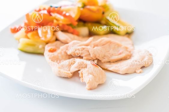 Roast Chicken with Mixed Vegetable Sour and Sweet Stir-Fry