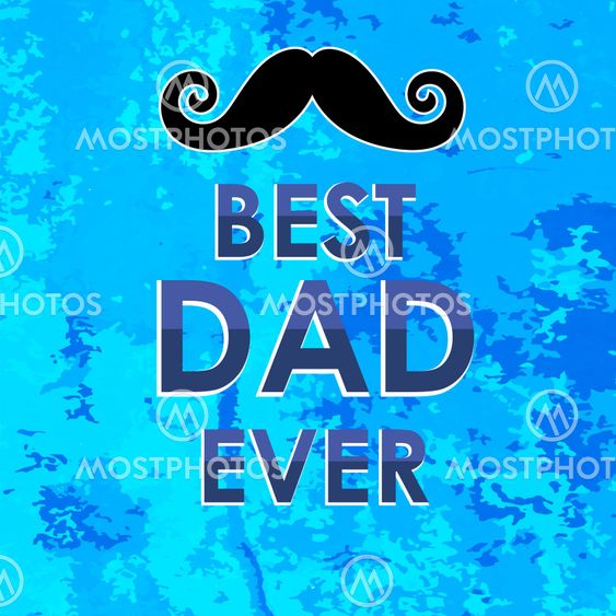 Best Dad Poster. Happy Fathers Day Design