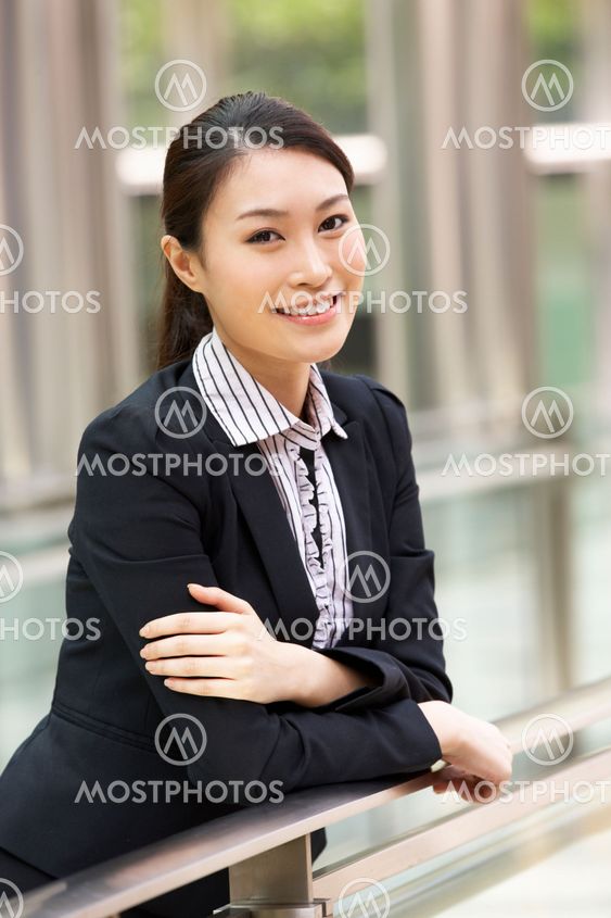 Portrait Of Chinese Businesswoman Outside Office