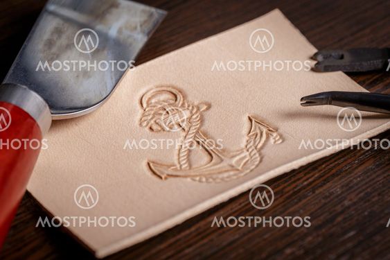 work on leather goods using leather tools
