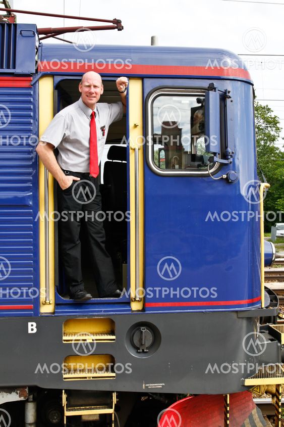 Train drivers in the door on the RC locomotives