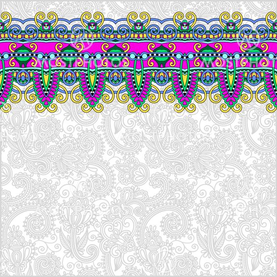 ornamental background with flower ribbon, stripe pattern, greeting card