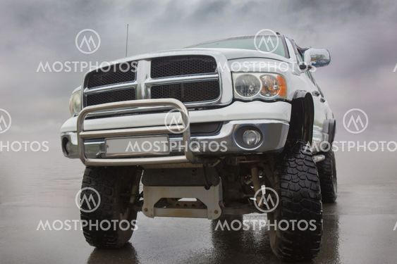 big white SUV