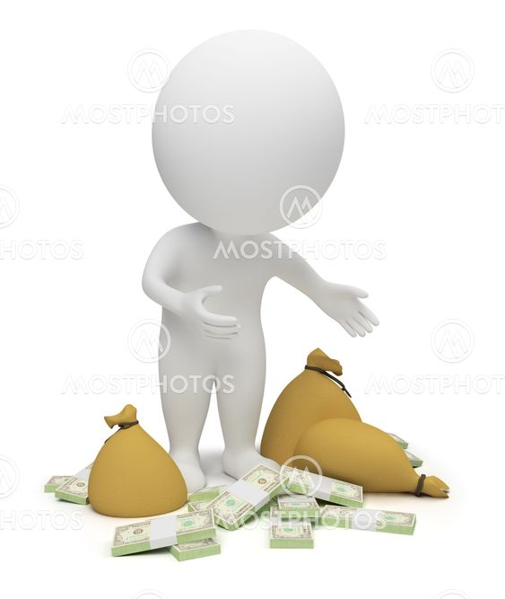 3d small people - money
