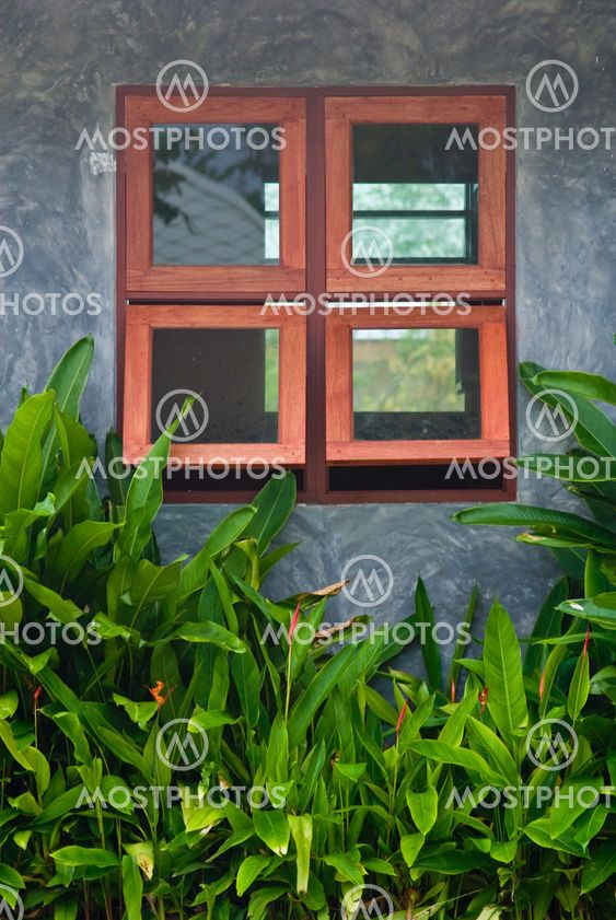 Wooden window frame