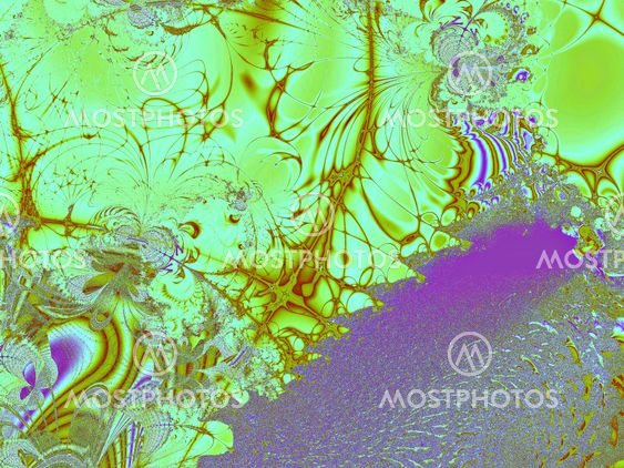 Golden and lila christmas fractal