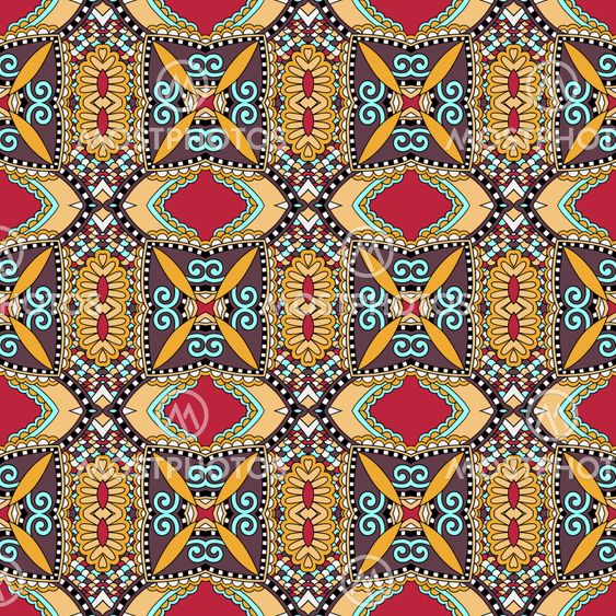 seamless geometry vintage pattern, ethnic style ornamental background, ornate floral decor for fabric design, endless texture