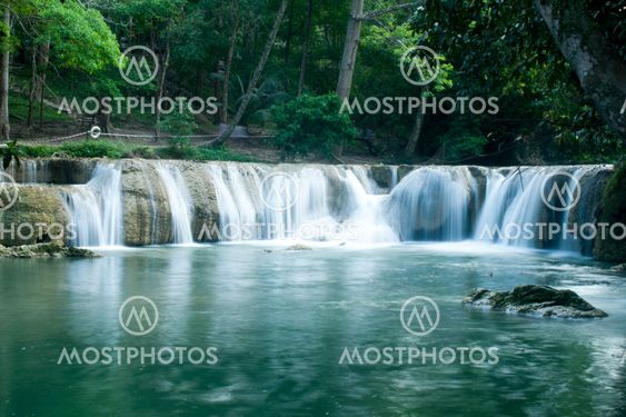 waterfalls in deep forest