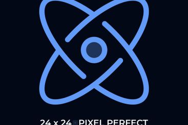 Atom model dark color ui icon