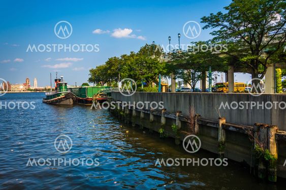 The Delaware River in Philadelphia, Pennsylvania.