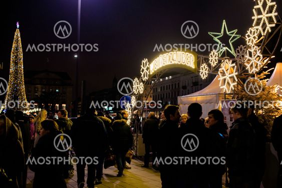 traditional christmas market in Hamburg, Germany