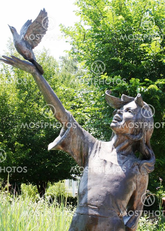 Girl with dove