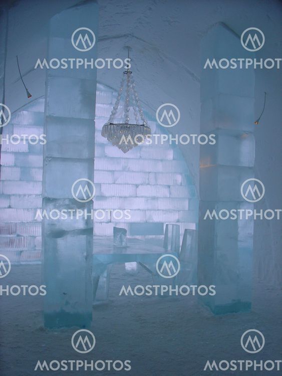 Living room in ice