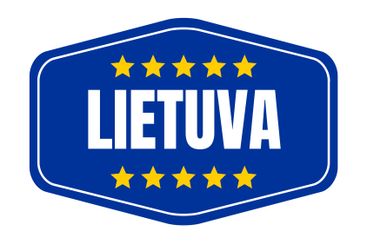 Lithuania symbol icon with the European flag