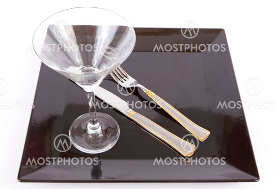 Dish with fork and knife