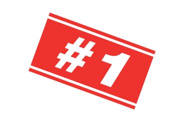 Number 1 Letter Rubber Stamp Vector Template