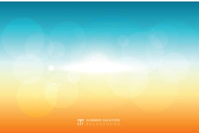 Abstract blurred sky sunlight summer with nature and...