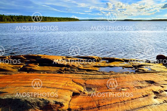 Red rocks of the White sea