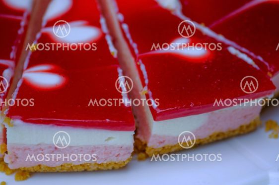 homemade cheesecake New York with Strawberries