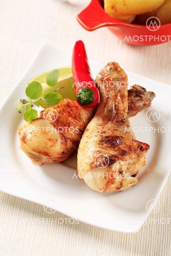Roast chicken drumsticks