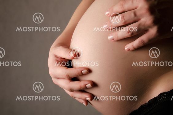 Pregnant woman with beautiful belly
