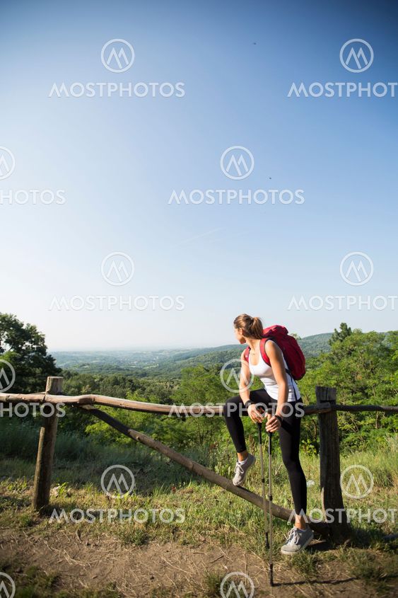 Young woman at hiking