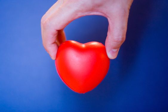 Heart in blue