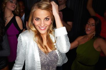 Woman, club and night celebration in portrait,...