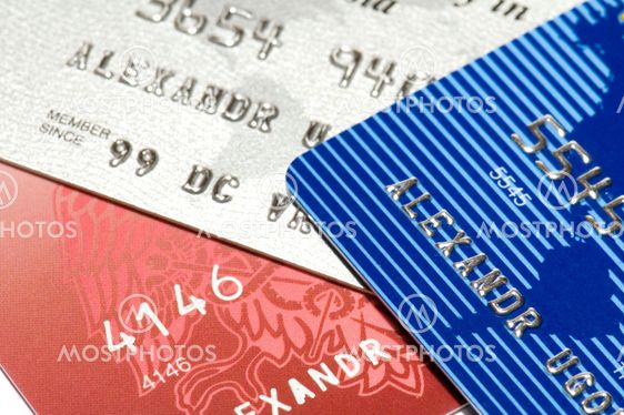three credit cards