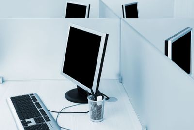 computers on a desk