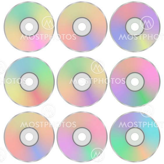 Colorful Realistic Compact Discs