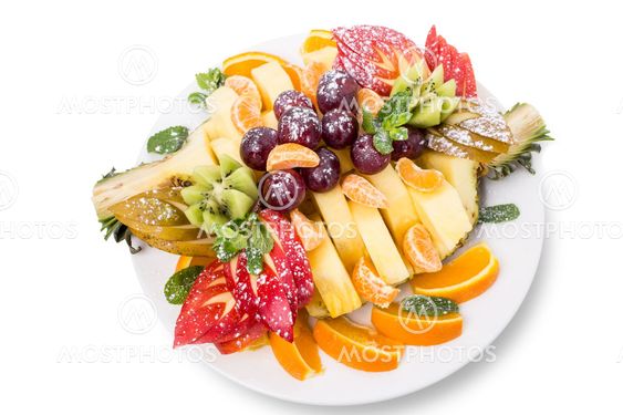 Colorful fruit platter.