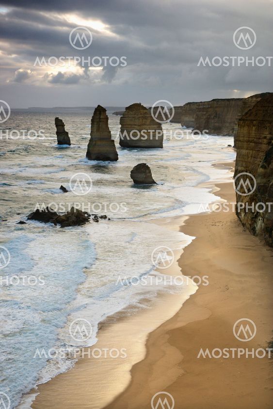 Landforms on coastline.
