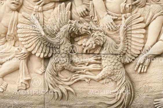 native molding art on wall in thai style