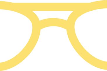 Stylish yellow aviator sunglasses resting on a white...