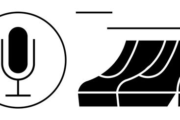 Vintage Microphone and Film Camera Close-up in...