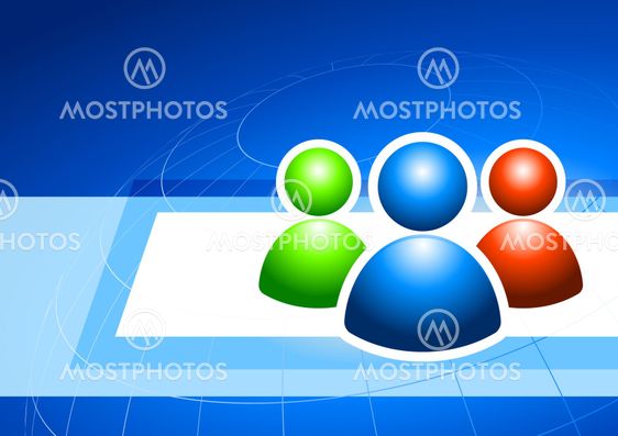 user group on internet background