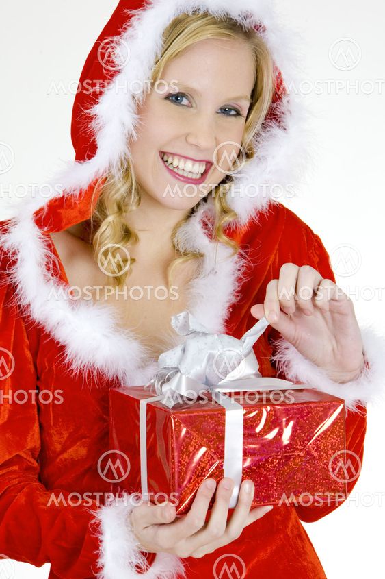 Santa Claus with Christmas present