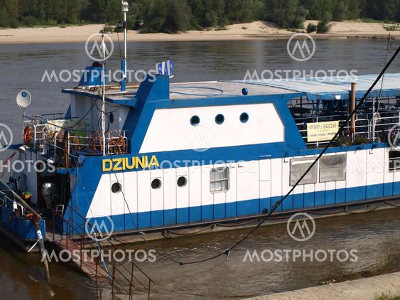 Touristic boat for tourist in Vistula River, Poland