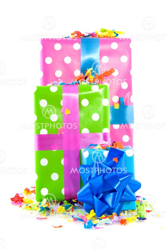 colorful presents for birthday