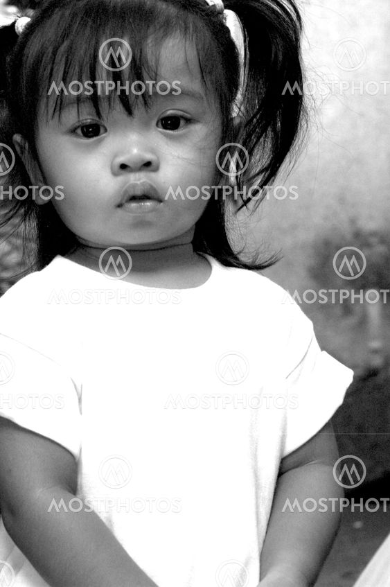 black and white toddler
