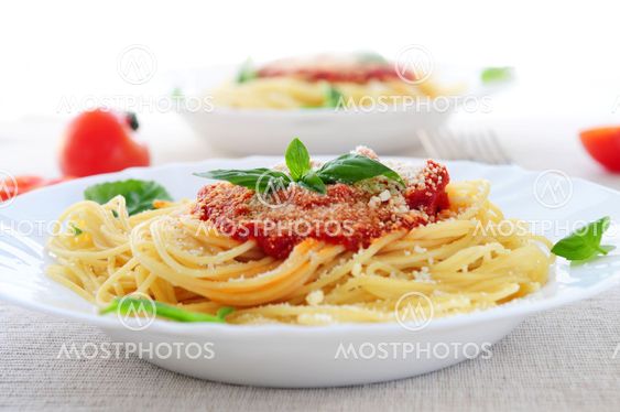 Pasta and tomato sauce