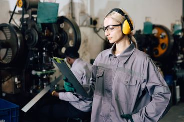 professional engineer caucasian women inspecting...
