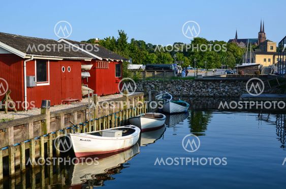 Colourful harbour view