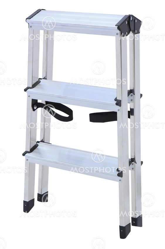Aluminum metal step-ladder
