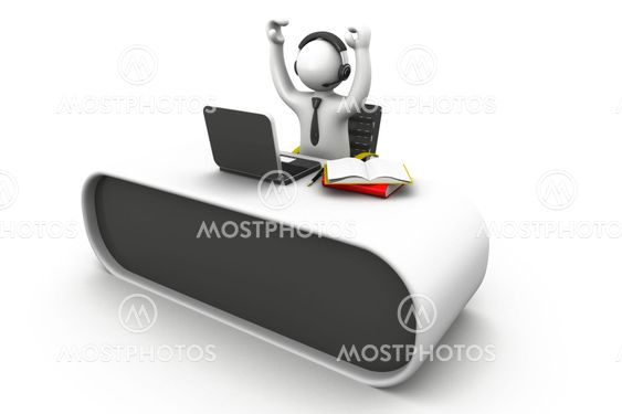 Successfull person in office