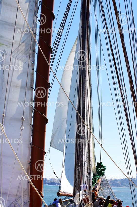Sailing boat in the sea at Portugal