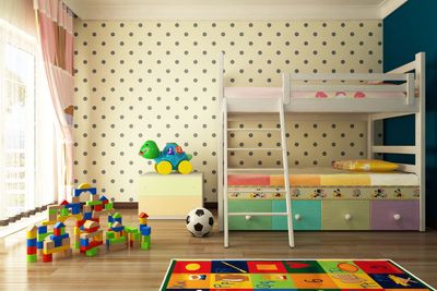 kids room 3d rendering
