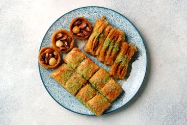 Delicious assortment of traditional Middle Eastern...