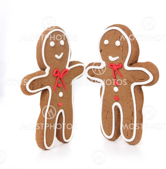 Ginger Bread Man and Woman Looking at Eachother